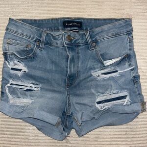 Aeropostale Distressed Light Blue Jean Shorts